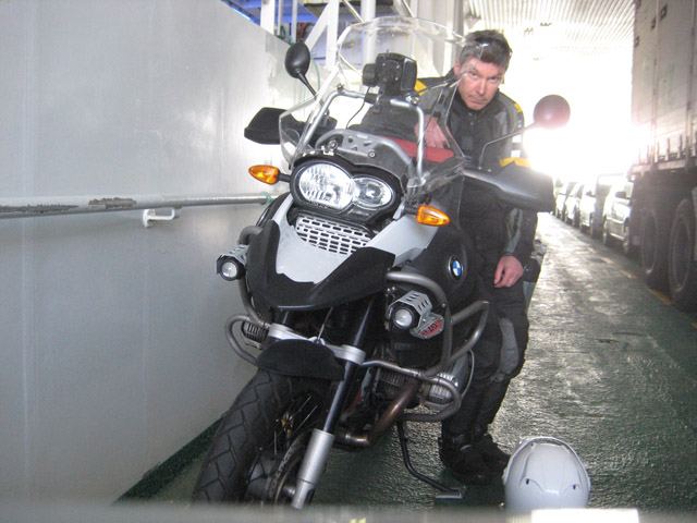 On one of many ferries in Norway